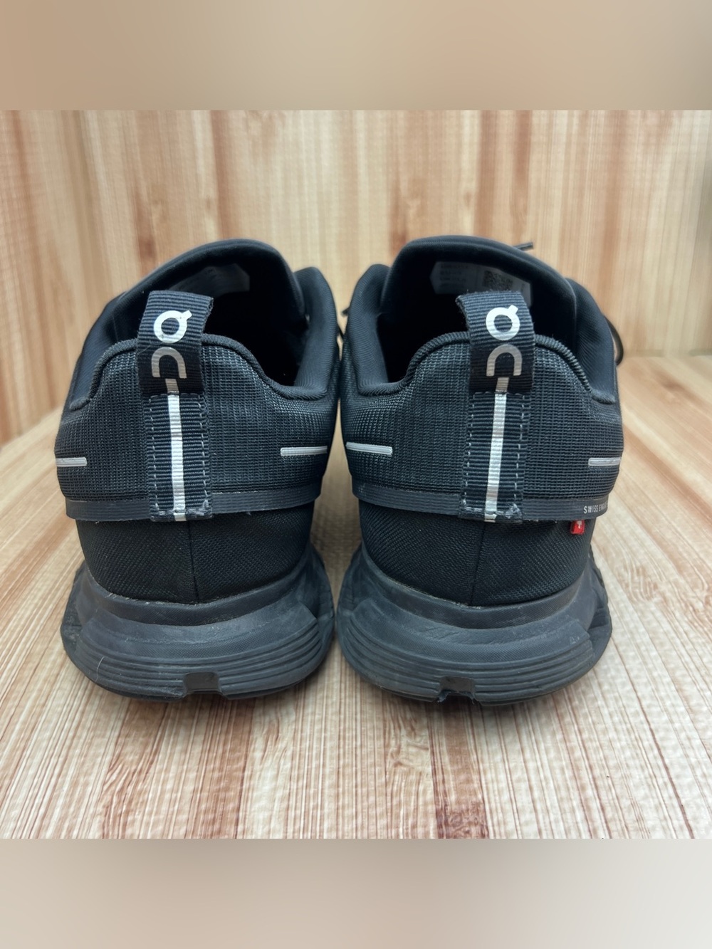 On Cloud 6 Waterproof Running Shoes Sneakers Black Mens Size 14 Preowned - Picture 5 of 10